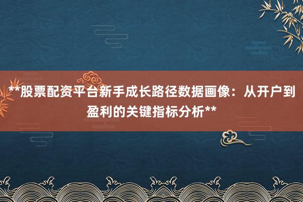 **股票配资平台新手成长路径数据画像:从开户到盈利的关键指标分析**