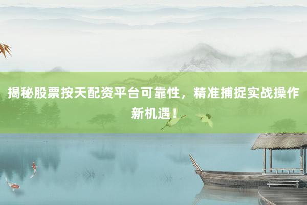 揭秘股票按天配资平台可靠性，精准捕捉实战操作新机遇！