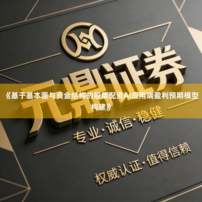 《基于基本面与资金结构的股票配资AI应用端盈利预期模型构建》