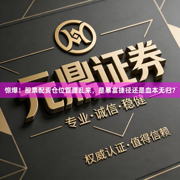 惊爆!股票配资仓位管理乱来,是暴富捷径还是血本无归?