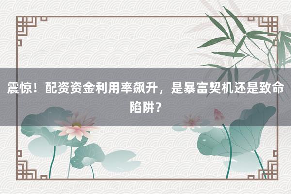 震惊！配资资金利用率飙升，是暴富契机还是致命陷阱？