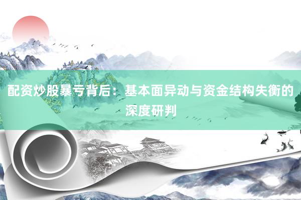 配资炒股暴亏背后：基本面异动与资金结构失衡的深度研判