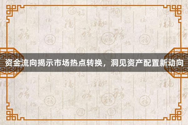 资金流向揭示市场热点转换，洞见资产配置新动向