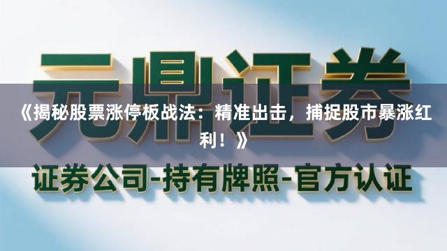 《揭秘股票涨停板战法：精准出击，捕捉股市暴涨红利！》