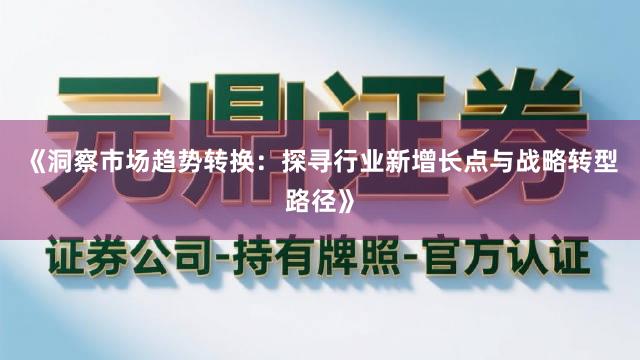 《洞察市场趋势转换：探寻行业新增长点与战略转型路径》